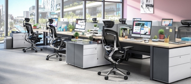 GTChair Grey Frame Swivel Office Sell relaxa bem a cadeira ergonômica 3 do escritório do projeto