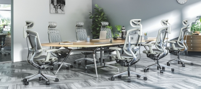 GTChair Grey Frame Swivel Office Sell relaxa bem a cadeira ergonômica 4 do escritório do projeto