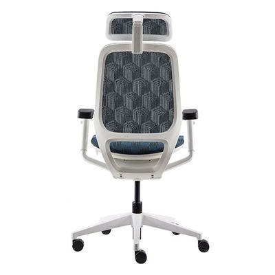 White PA Frame Ergonomic Office Chair Wintex Mesh Swivel Chair Back Support
